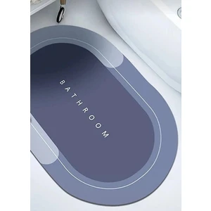 Oval Banyo Paspası Kaymaz Tabanlı Banyo Matı Su Emici Özellik 40X60 cm