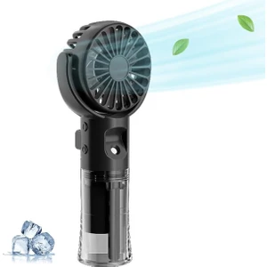 Şişe Sisleme Fanı, Şarj Edilebilir Taşınabilir Ayarlanabilir Küçük Fan, 4 Hızlı Su Püskürtme Fanı