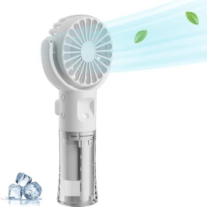 Şişe Sisleme Fanı, Şarj Edilebilir Taşınabilir Ayarlanabilir Küçük Fan, 4 Hızlı Su Püskürtme Fanı