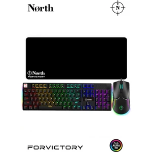 Shield Mekanik Oyuncu Klavyesi + Air Rgb Oyuncu Mouse + Odin Oyuncu Mousepad Vıp Bundle