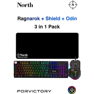 Ragnarok Oyuncu Mouse + Shield Mekanik Oyuncu Klavyesi + Odin Gaming Mousepad Vıp Bundle