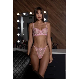 Sparkle And Glimmer Andrea Blue Ince Tül Detaylı Balenli Bralet Iç Giyim Sütyen Külot Çamaşır Takımı
