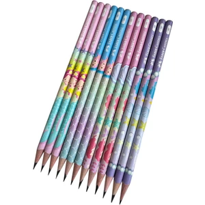 12 Adet Deniz Kızı Temalı Çok Renkli 2B Kurşun Kalem Seti