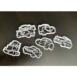 Cars Arabalar Temalı Kurabiye Kalıbı 6'lı Set