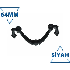 Üzümlü Kulp 4'lü 64mm Siyah