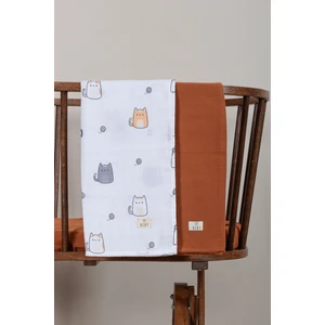 Organik Pamuk Müslin Örtü 2'li Set-Kedi