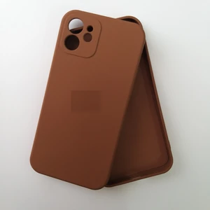 Pirok Store Apple iPhone 12 Kamera Korumalı Lansman Içi Kadife Silikon Kılıf