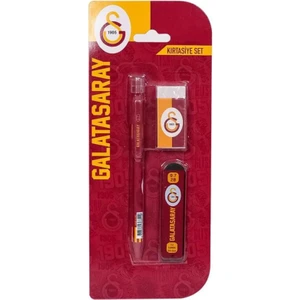 Kırtasiye Seti 3'lü Lisanslı Versatil Kalem ve Silgi 0,7 mm Kırmızı Renk
