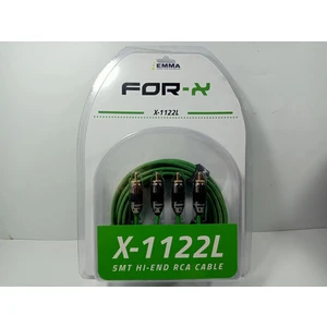For-X Ofc Rca Kablosu 5 Metre – For-X X-1122L Profesyonel %100 Bakır Amfi Rca Kablosu