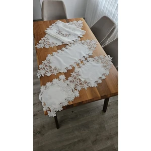 Keten Üzerine Ağar Güpürlü Lüx Salon Takımları