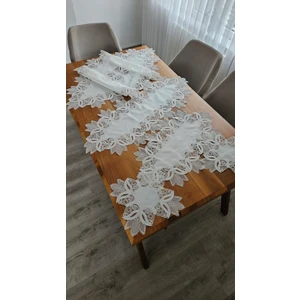 Keten Üzerine Ağar Güpürlü Lüx Salon Takımları