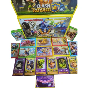 Clash Royale Oyun Kağıtları (10 Mini Kutu 60 Kart 10 Sticker) Sürpriz Oyuncak Hediyeli