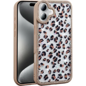 iPhone 16 Plus Kılıf Taşlı ve Simli Tasarım Azra Kapak