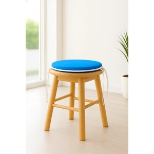 Rkn Grup Tabure Sandalye Minderi 30 Q Çapında Bağcıklı Takım Mavi