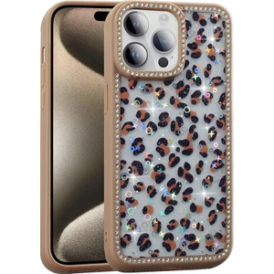 iPhone 14 Pro Kılıf Taşlı ve Simli Tasarım Azra Kapak