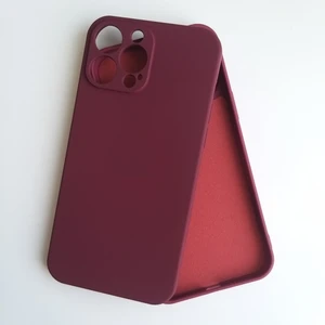 Pirok Store Apple iPhone 13 Pro Max 6.7 Uyumlu Kamera Korumalı Lansman Içi Kadife Silikon Kılıf