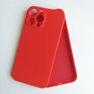 Pirok Store Apple iPhone 13 Pro Max 6.7 İle Uyumlu LOGOSUZ Kamera Korumalı Lansman Içi Kadife Silikon Kılıf