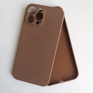 Pirok Store Apple iPhone 13 Pro Max 6.7 Uyumlu Kamera Korumalı Lansman Içi Kadife Silikon Kılıf