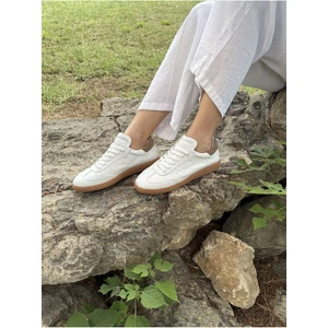 Lunor Beyaz Hakiki Deri Günlük Kadın Sneaker