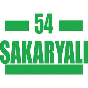 54 Sakaryalı Araba Sticker 17X17 cm Yeşil