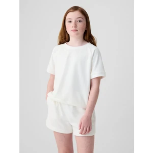 Kız Çocuk Kırık Beyaz Mini Gap Logo Raglan Sweatshirt