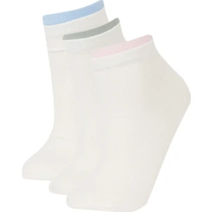 Kadın 3'lü Pamuklu Patik Çorap E2096AXNS