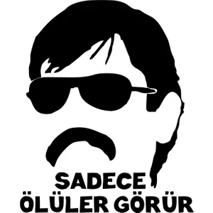 Sadece Ölüler Görür Araba Sticker 17X17 cm Siyah