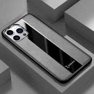 Premium Deri Kılıf Samsung Galaxy Uyumlu Gri