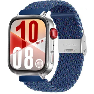Huawei Watch Fit 4 Fit 4 Pro Ile Uyumlu Metal Klipsli Solo Fiberlink Yumuşak Kumaş Örgü Kordon