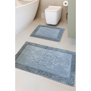Feel Home Pamukkent Kaymaz Taban, Süper Emici 2'li Pamuk Ultra Lüks Banyo Paspası Seti