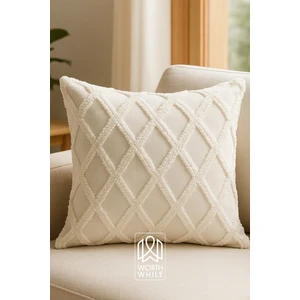 Vera Şönil Kırlent Kılıfı – Ekru 43X43 cm (30X50 – 40X60 Ölçü Seçenekli)