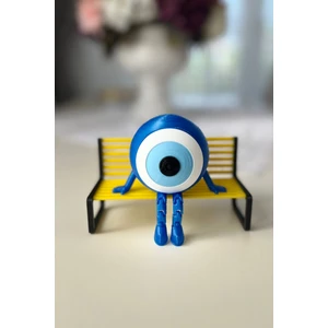 Nazar Boncuğu Dekoratif Figür - Bacaklı Nazarlık Masaüstü Süsü (9x8 Cm) - Bank Dahil Değildir