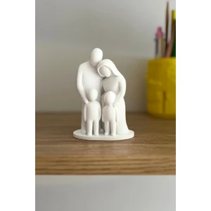 Aşk ve Birlik Temalı Aile Heykeli - Dekoratif Anneler Günü Babalar Günü Hediyesi (10X7 Cm)