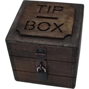 Lime Art Shop Kübik Tipbox Retro Tasarım 13x13cm Genişlik 13cm yükseklikte bahşiş kutusu kompakt yer kaplamaz