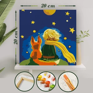 Sayılarla Boyama 20X20 Tuval Seti Fırça Boya Dahil Çıtaya Gerili - Küçük Prens