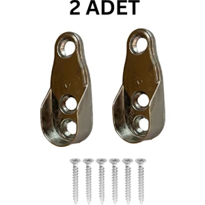 2 Adet Krom Oval Boru Askı Flanşı – Gardırop ve Dolap Içi Askılık Boru Aparatı – Mobilya Montaj Uyumlu Metal Destek Ayağı