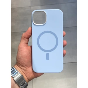 Iphone 14 Plus ve 15 Plus Uyumlu Magsafe Şarj Destekli Içi Kadife Silikon Kılıf