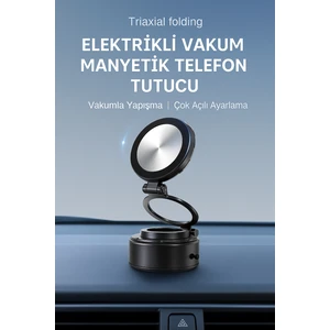 Şarjlı Elektrikli Vakumlu  3 Hareketli Araç Tutacağı 360 Derece Hiç Bir Şekilde Düşmez Vantuzlu