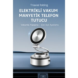 Şarjlı Elektrikli Vakumlu  3 Hareketli Araç Tutacağı 360 Derece Hiç Bir Şekilde Düşmez Vantuzlu