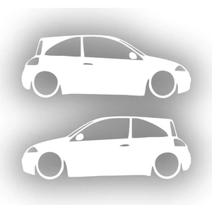 Basık Megane 2 Hb Sticker 17X17 cm Beyaz