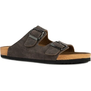 LENS Erkek Terlik Kahve Nubuk