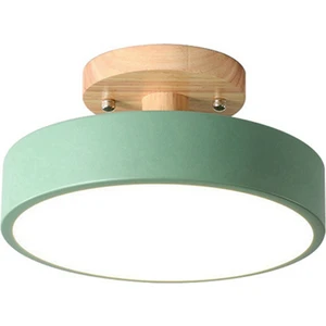 Yeşil Tavan Aydınlatmaları Modern LED Iskandinav Ahşap Aydınlatma Armatürü Iç Mekan Aydınlatması Mutfak Oturma Odası Yatak Odası Banyo (Yurt Dışından)