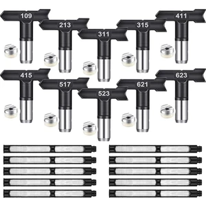 10 Adet Sprey Ipuçları Havasız Boya Püskürtme Memesi Ucu ve Filtre Havasız Püskürtücü Aksesuarları Için Geri Dönüşümlü Püskürtme Ucu Boya (Yurt Dışından)