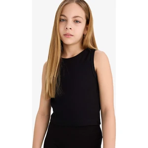 Kız Çocuk Bisiklet Yaka Basic Düz Atlet D9097A825HS