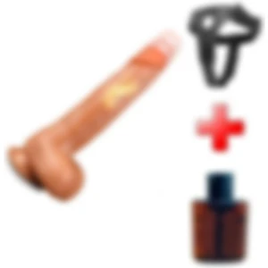 Odins Shop Odinsshop Belden Bağlamalı USB Şarjlı Uzaktan Kumandalı 23  cm Ileri Geri Hareketli Titreşimli Isıtmalı Dildo