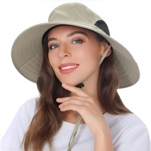 Unisex Yazlık Geniş Kenarlı Maxi Boy Fileli Katlanabilir Safari Outdoor Plaj Şapkası