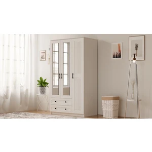 Rabi Mobilya Estelya Country 3 Kapak 2 Çekmeceli Mega Gardırop