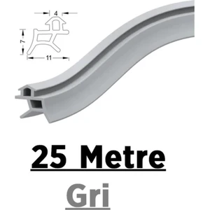 Pvc Kapı ve Pencere Fitili 25 Metre Gri