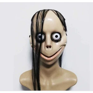 Büro Ev Ofis Gösteri Korku Kostüm Maskesi Için 24X16CM Uzun Saçlı Momo Maskesi