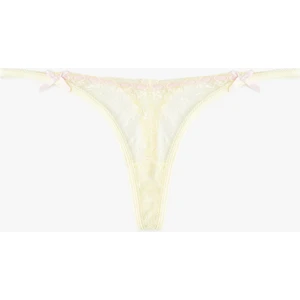 Transparan Fiyonklu Dantelli String Külot